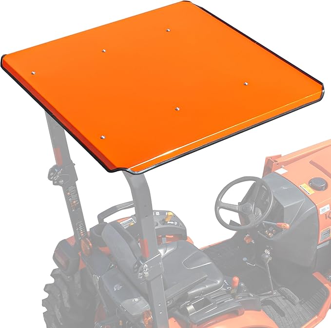 Universal Tractor Canopy | ROPS 1.5”-3” | Robust Steel | Orange | Easy Install