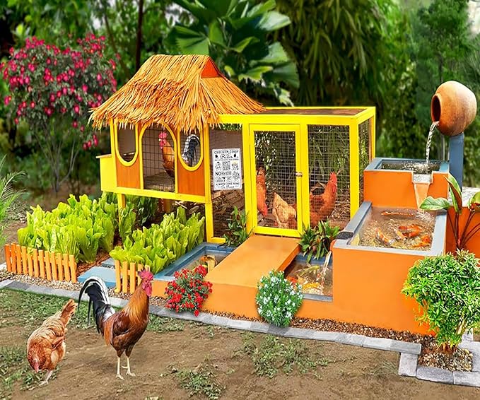 Funny Chicken Gifts Chicken Coop Rules Tin Sign for Home Farm Chicken Coop Farmhouse Kitchen Garden Decor 8 X 12 Inch (3720)