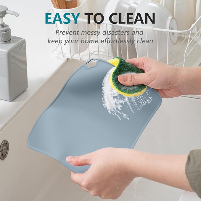 Silicone Placemat for Kid Stain-Proof Non-Slip Toddle, Reusable Portable,Heat Resistant for Toddlers placemat 3 Pack