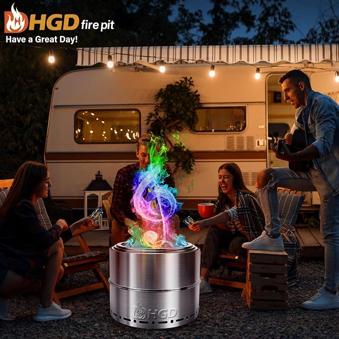 HGD (50 PCS) Magic Campfire Fire Color Changing Packets for Fire Pit, Indoor/Outdoor Fireplace, Bonfire - Rainbow Magical Flame, Camping Accessory, Compatible with Wood