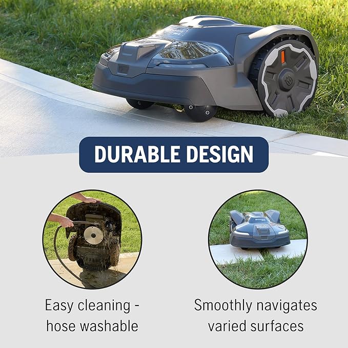 Husqvarna 420iQ Automower Robotic Mower, 1 Acre Mowing Capacity, Wire Free Robot Lawn Mower with Charging Station, RS1 EPOS Reference Station and Replacement Blades