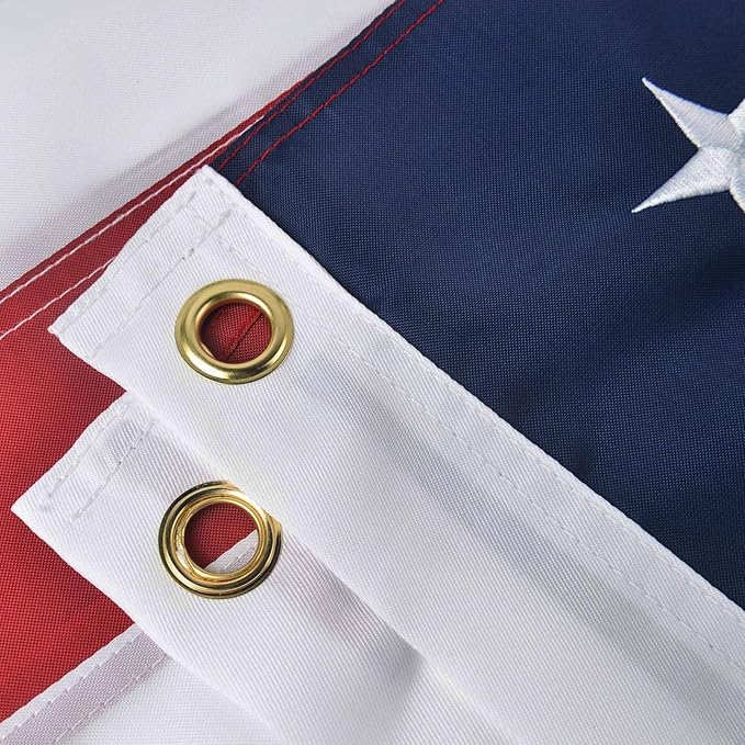 American Flag 2x3 Ft, US Flag/USA Flag with Oxford Polyester Material, Vivid Color, Sewn Stripes, Brass Grommets, Embroidered Stars, Perfect for Indoor/Outdoor Use