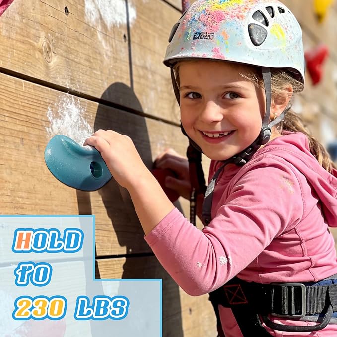 20 PCS Rock Climbing Wall for Kids,Rock Wall Climbing Holds,Adults Climbing Wall Grip Kits Holds Up to 230 lbs for Outdoor Indoor Home Playground Climbing Wall Holds(Pastel Color)