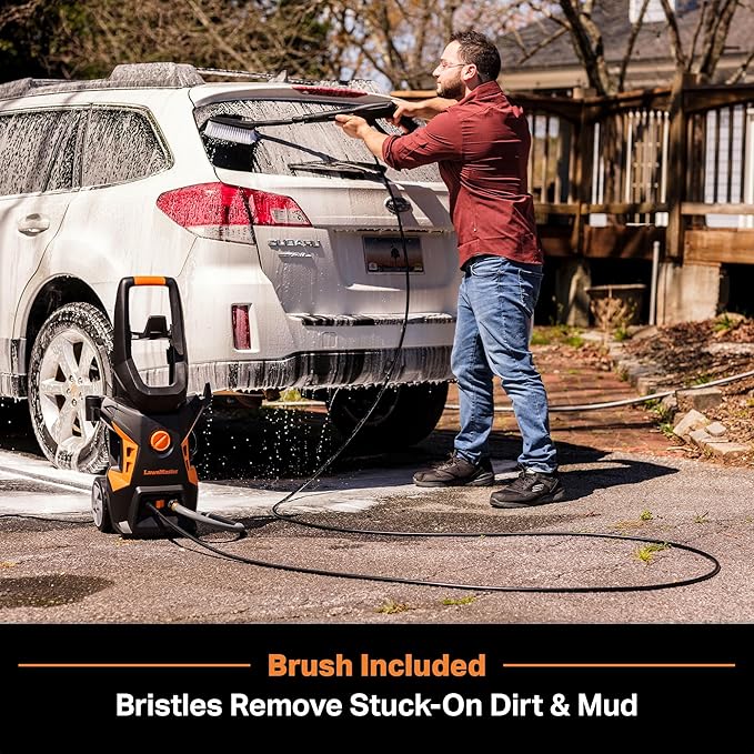 LawnMaster Electric Pressure Washer with Detergent Bottle