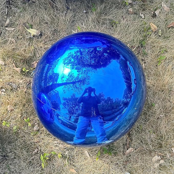 Big Shiny Balls Giant Inflatable Mirror Balls for Events & Decor - Party, Advertising, Shows, Stage Decoration - Hanging & Standing-Various Sizes & Colors - Blue (1.5m/4.92ft)