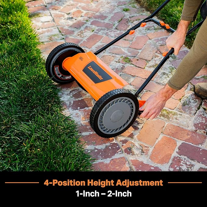 LawnMaster LMRM1602 Push Reel Lawn Mower 16-Inch 5-Blade
