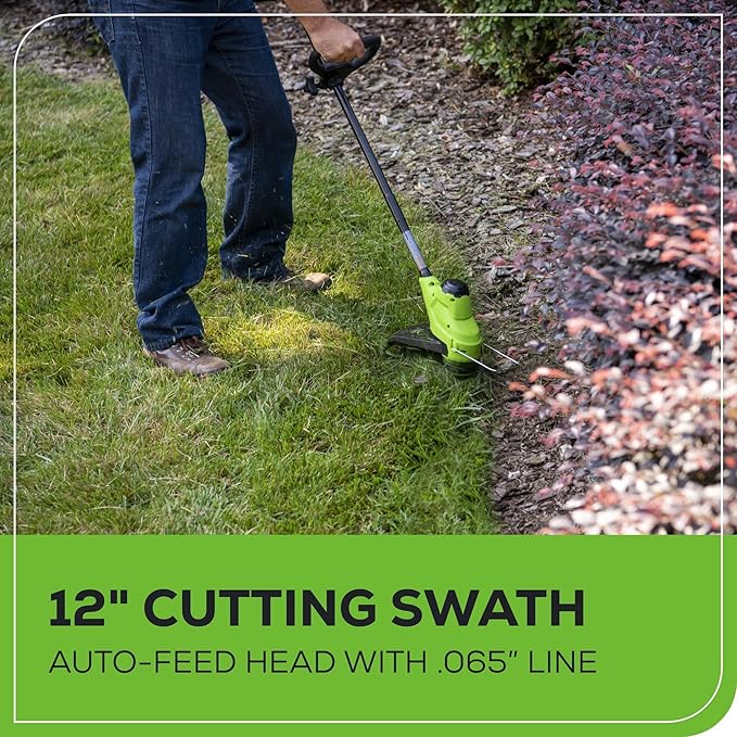Greenworks 48V (2x24V) 5-Piece Garden Tool Set: 20" Push Mower, 12" String Trimmer, 320CFM Leaf Blower, 12" Chainsaw, 22" Hedge Trimmer - 3 Batteries, 2 Chargers, 3-Year Warranty