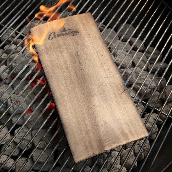 Camerons Alder Grilling Planks - 4 Pack (5.5"x11.5") - Premium Natural Alder Wood - Easily Infuse Smoky Flavor into BBQ Salmon, Fish, Pork, Veggies, and More - Sourced in the USA - Grilling Gift Idea