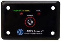 AIMS Power 1000 Watt / 2000 Watt Peak Pure Sine Power Inverter 12 Volt DC to 120 Volt AC ETL Listed with Remote