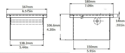 Rattleware Stainless Steel Open Bottom Knock Box Chute with Rubber Bar,6in | Open-bottom puck disposal
