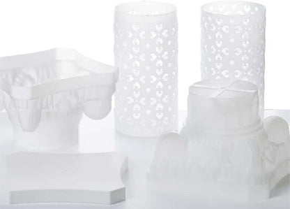 Efavormart 4 Pack 41" Tall White PVC Height Adjustable Artistic Roman Wedding Inspired Pedestal Column Plant Stand