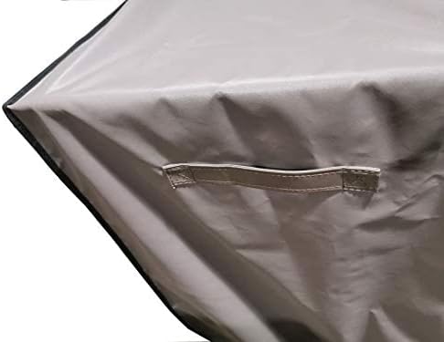 XL Storage Box cover with Straps and Handles, Waterproof Heavy Duty Outdoor Furniture Cover for Keter, Suncast, Lifetime Storage Box (Deck Box Cover, 63"(L)26"(D)28.3"(H)) Brown