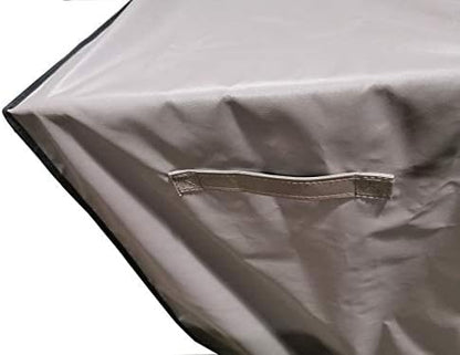 XL Storage Box cover with Straps and Handles, Waterproof Heavy Duty Outdoor Furniture Cover for Keter, Suncast, Lifetime Storage Box (Deck Box Cover, 63"(L)26"(D)28.3"(H)) Brown