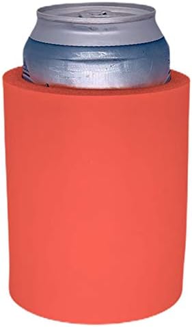 Blank Thick Foam Old School Can Cooler (4 Pack, Pink)