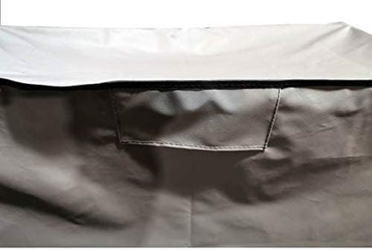 XL Storage Box cover with Straps and Handles, Waterproof Heavy Duty Outdoor Furniture Cover for Keter, Suncast, Lifetime Storage Box (Deck Box Cover, 63"(L)26"(D)28.3"(H)) Brown