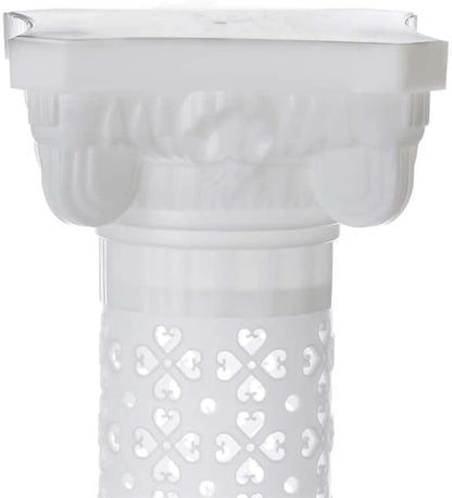 Efavormart 4 Pack 41" Tall White PVC Height Adjustable Artistic Roman Wedding Inspired Pedestal Column Plant Stand