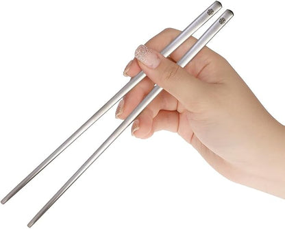 Korean Floral Engraved Spoon and Chopsticks Set, 18/10 Stainless Steel | Sujeo gift set for one in Korean inspired box, made in Korea