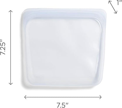 Stasher Premium Reusable Silicone Food Storage Bag, Sandwich, Blue, 28 oz | Food-Safe Silicone, Leak-Free, BPA-Free, Eco-Friendly, Freezer, Microwave, Dishwasher, Oven Safe, Meal Prep, Lunch Container