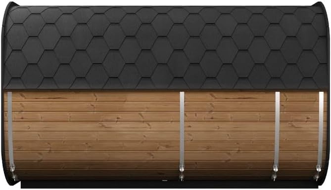 Model CL12GCP, Cube-Series Outdoor Home Sauna Suite Kit, Up to 8 Persons (Sauna Heater and Sauna Stones Included) (Drop 9 WiFi - Glass)