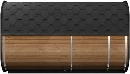 Model CL12GCP, Cube-Series Outdoor Home Sauna Suite Kit, Up to 8 Persons (Sauna Heater and Sauna Stones Included) (Drop 9 WiFi - Glass)