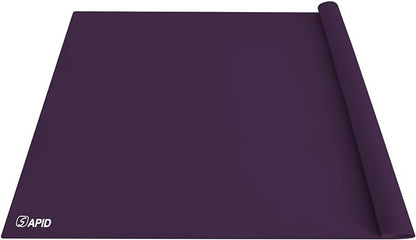 Extra Large Silicone Mat Kitchen Counter Heat Resistant Table Mat 36" x 24" | Place Mats, Countertop Protector, Thick Placemats Washable Silicone Mats for Kitchen Counter Dining Table Mat, Purple, Sapid