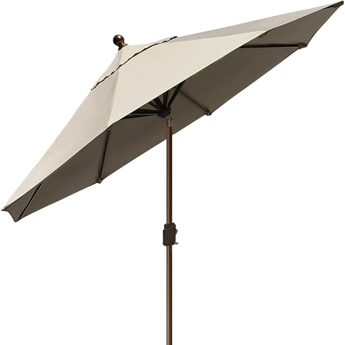 EliteShade USA 10-Year-Non-Fading 10Ft Market Umbrella Patio Umbrella Outdoor Table Umbrella with Ventilation, Antique Beige