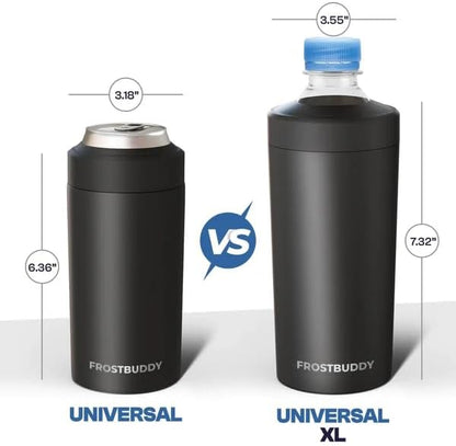 Frost Buddy XL Can Cooler - Fits 12/16/20/24 oz Cans & Bottles (Crimson) | Keeps drinks chilled 12+ hrs | No sweat, no condensation | Fits slim & standard cans