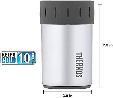 Thermos Stainless Steel Beverage Can Insulator for 12 Ounce Can, Stainless Steel | can-and-bottle-insulators