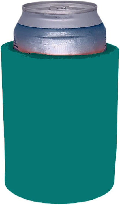 Blank Thick Foam Old School Can Cooler (12 Pack, Turquoise)
