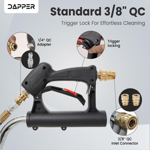 20 in. 4350 PSI Surface Pressure Washer Cleaner with 2 Hose Adapters