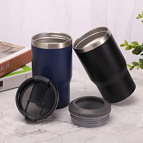 14oz Can Insulator, Two-Way Lids Double Wall Stainless Steel Insulated Can Cooler, Beer Bottle holder (Red)