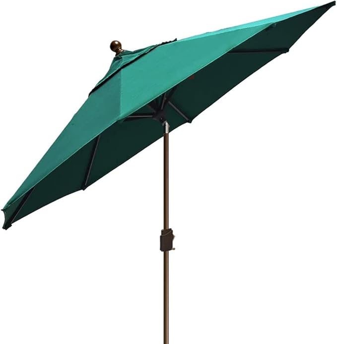 EliteShade USA 10-Year-Non-Fading 10Ft Market Umbrella Patio Umbrella Outdoor Table Umbrella with Ventilation, Forest Green