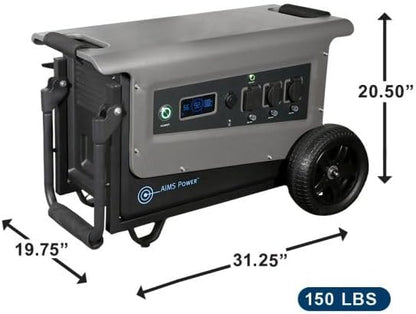 Portable Solar Generator 5.04 kWh 33 Amp Output Lithium Battery | Solar & Grid Inputs Expandable