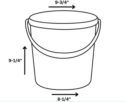 House Naturals 2 Gallon Food Grade Made in USA- BPA Free Bucket Pail Orange (1, Orange & White lid)