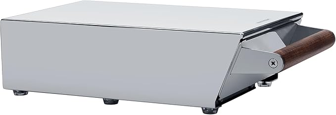 Normcore Espresso Knock Box Drawer, Espresso Knocker Drawer, 304 Stainless Steel With Walnut Wood Hand, For Home, Office, Restaurant and Coffee Shop, Mirror Finish, Size: M