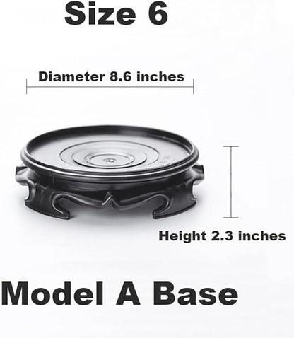 GOLDY&WENDY Vintage Round Home Decoration Display Stand Handmade Carving Imitation Wood Vase Lamp Teapot Base Pedestal