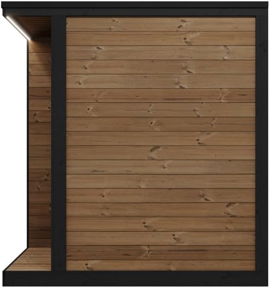 GL4 Outdoor Sauna Kit, Garden Luxury-Series Outdoor DIY Sauna Kit, Thermo-Spruce, up to 4 Persons Bundles (Sauna Heater and Sauna Stones Included) (HIVE MINI 6 WiFi - Gold)