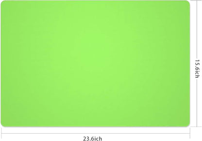 Silicone Placemats, Food-Grade Non-Slip Waterproof, Dining, Stain Resistant, Countertop Protector, Kitchen Counter Mat, Heat Resistant, Baking mat Dishwasher Safe (23.6"×15.7"-1pack, Green)