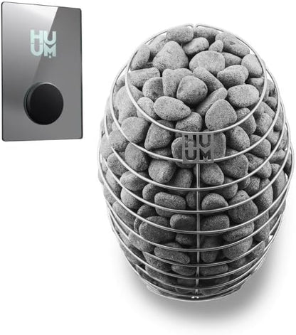 Model CL12GCP, Cube-Series Outdoor Home Sauna Suite Kit, Up to 8 Persons (Sauna Heater and Sauna Stones Included) (Drop 9 WiFi - Mirror)