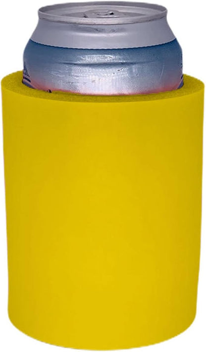 Blank Thick Foam Old School Can Cooler (Yellow)