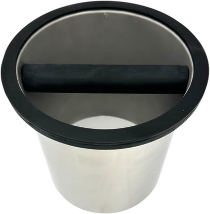 Rattleware Open Bottom Stainless Steel Knock Box Chute with Rubber Bar