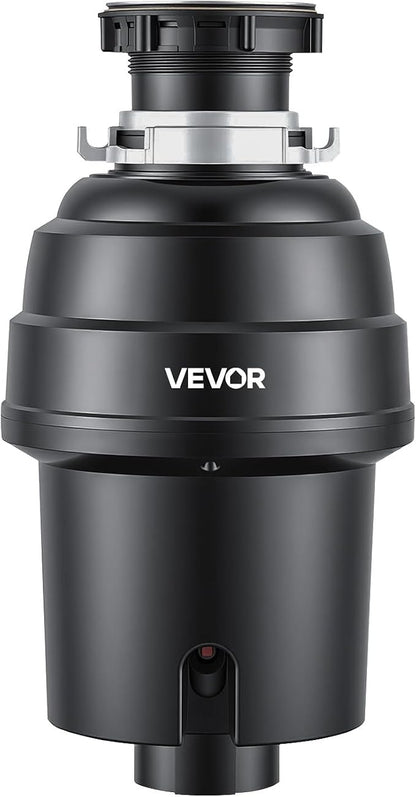 VEVOR Food Waste Garbage Disposal, 1HP 3500RPM DC Motor, Continuous Feed Kitchen Sink Garbage Disposer, EZ Connect Food Waste Grinding System with Sound Reduction & Power Cord for Kitchens