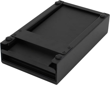 DIBTSA Espresso Knock Box Drawer, Stainless Steel Coffee Grounds Container with Removable Rubber Knock Bar and Non-slip Base, Mini 9.29 x 5.43 x 2.08 inches (Black)
