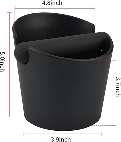 HOMEE Coffee Knock Box 4.8 Inch Barista Style Knock Box With Removable Bar | Round Shock-Absorbent Durable With Removable Knock Bar and Non-Slip Base Gift