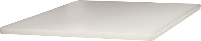 Winco CBWT-1218 Cutting Board, 12 by 18 by 1/2-Inch, White | Dishwasher safe, Stain resistant, Minimizes dulling, Great for Charcuterie, Cheese, Appetizers and Buffet Displays