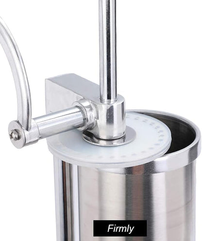 Sausage Stuffer, Stainless Steel Homemade Sausage Maker Vertical Meat Filling Kitchen Machine, Packed 8 Stuffing Tubes (2.5LBS VERTICAL)