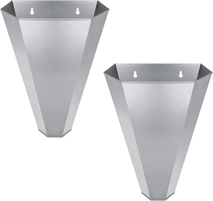 Medium-Sized Galvanized Steel Chicken Restraining Cone for Poultry, Suitable for Large Layers, Broilers, Roasters, and Turkeys Up to 8 Pounds - Flat-Back Killing Cone, Easy to Clean