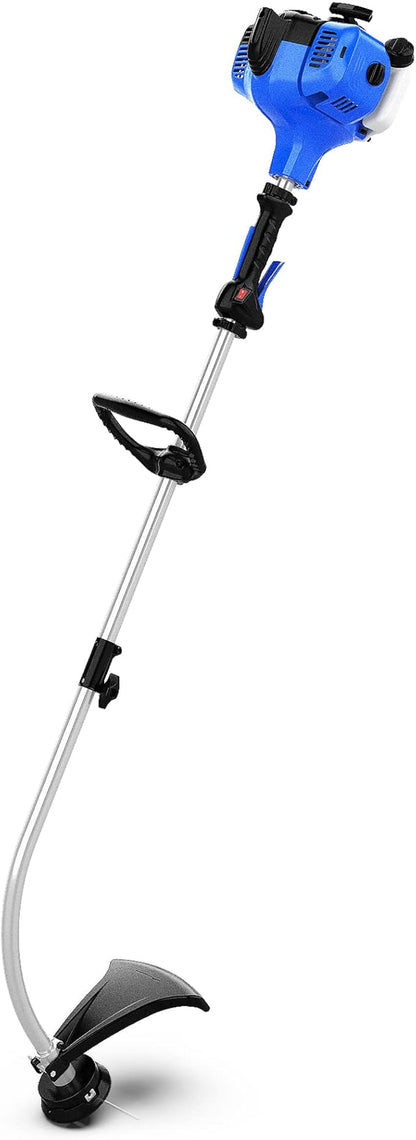 WILD BADGER POWER 26cc Weed Wacker Gas Powered, 2 in 1 String Trimmer/Edger 15" with Curved Shaft, Light Weight 9.9 lbs