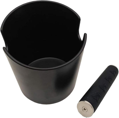 HOMEE Coffee Knock Box, 4.8in Barista Style with Removable Metal Bar | Espresso Grounds Knock Box with Removable Heavy-Duty Metal Knock Bar Shock Absorbent Durable Non-Slip Base Easy to Clean