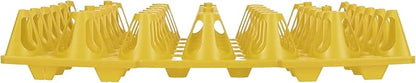 Pwshymi Plastic Egg Flats Stackable 30 Cell Holder Tray for Egg Storage Transport Home Farm Supplies for Chicken Egg-5PCS (Yellow)